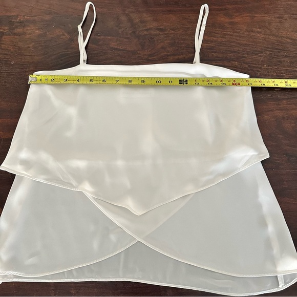 AMANDA UPRICHARD Ivory Camisole Layered Ivory Womens Small Spaghetti Strap Top - Picture 3 of 5
